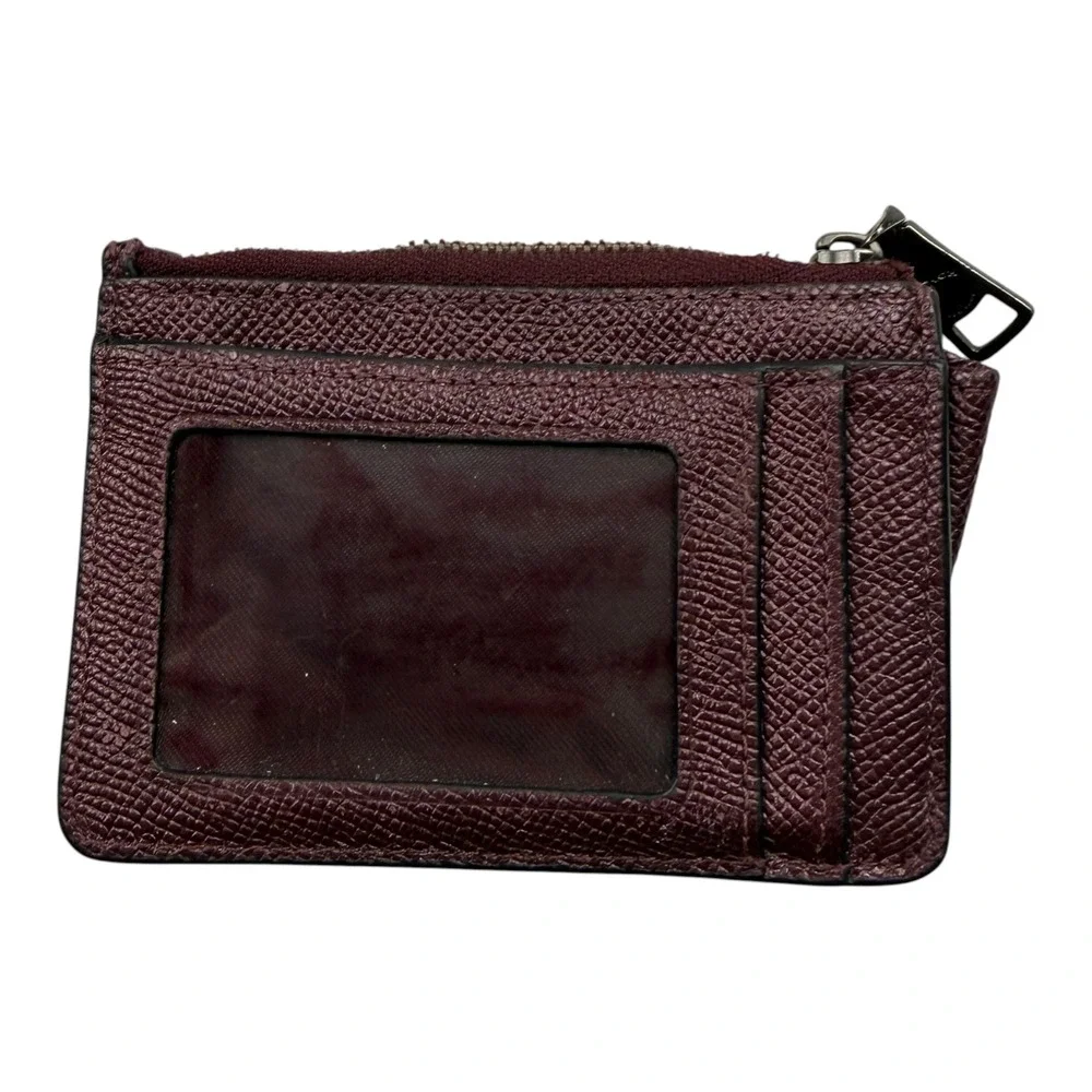 Coach Burgundy Pebbled Leather Crossbody Bag with Matching Card‎ Case Turnlock